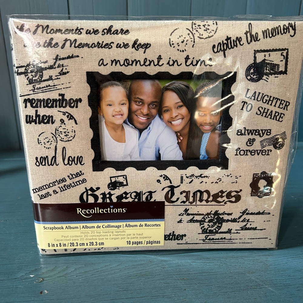 New Recollections Beige/Black Postal Scrapbook Album